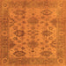 Square Oriental Orange Industrial Rug, urb485org