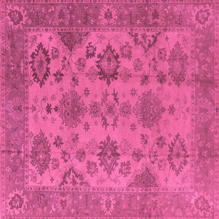 Square Machine Washable Oriental Purple Industrial Area Rugs, wshurb485pur