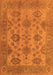 Machine Washable Oriental Orange Industrial Area Rugs, wshurb485org