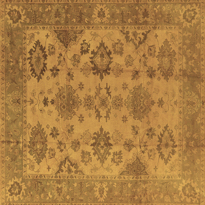 Square Oriental Brown Industrial Rug, urb485brn