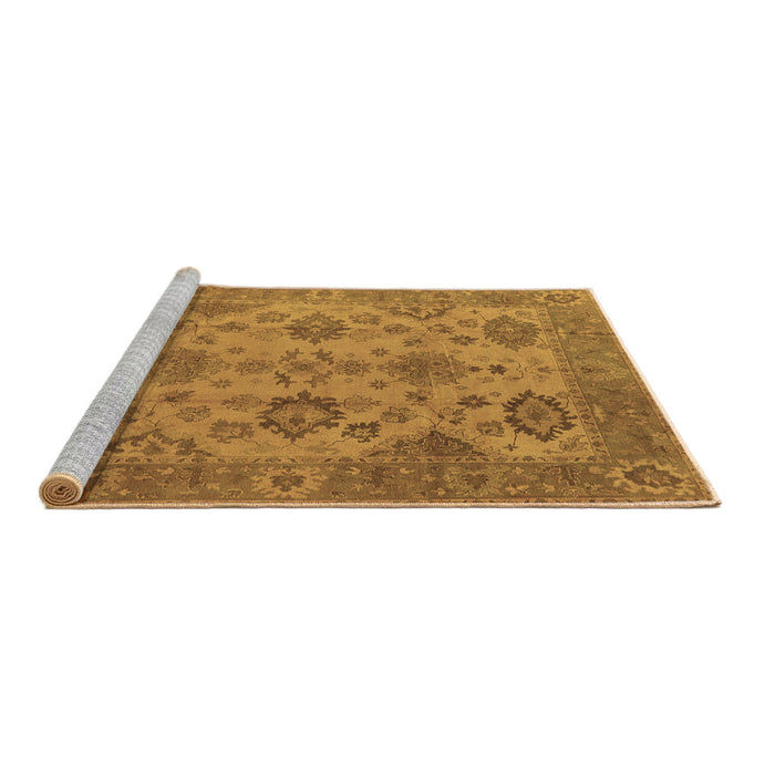 Sideview of Machine Washable Oriental Brown Industrial Rug, wshurb485brn