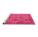 Sideview of Machine Washable Oriental Pink Industrial Rug, wshurb485pnk