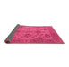 Sideview of Oriental Pink Industrial Rug, urb485pnk