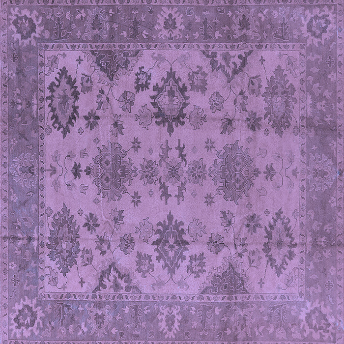 Square Oriental Blue Industrial Rug, urb485blu