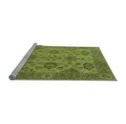 Sideview of Machine Washable Oriental Light Blue Industrial Rug, wshurb485lblu