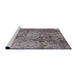 Sideview of Machine Washable Industrial Modern Viola Purple Rug, wshurb486