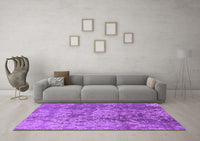 Machine Washable Oriental Purple Industrial Rug, wshurb486pur