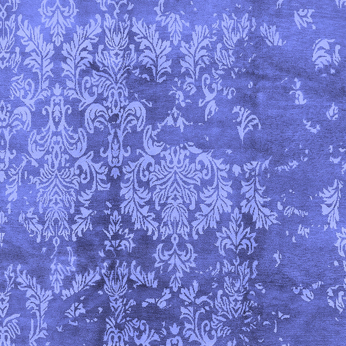 Machine Washable Oriental Blue Industrial Rug, wshurb486blu