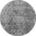 Round Oriental Gray Industrial Rug, urb486gry