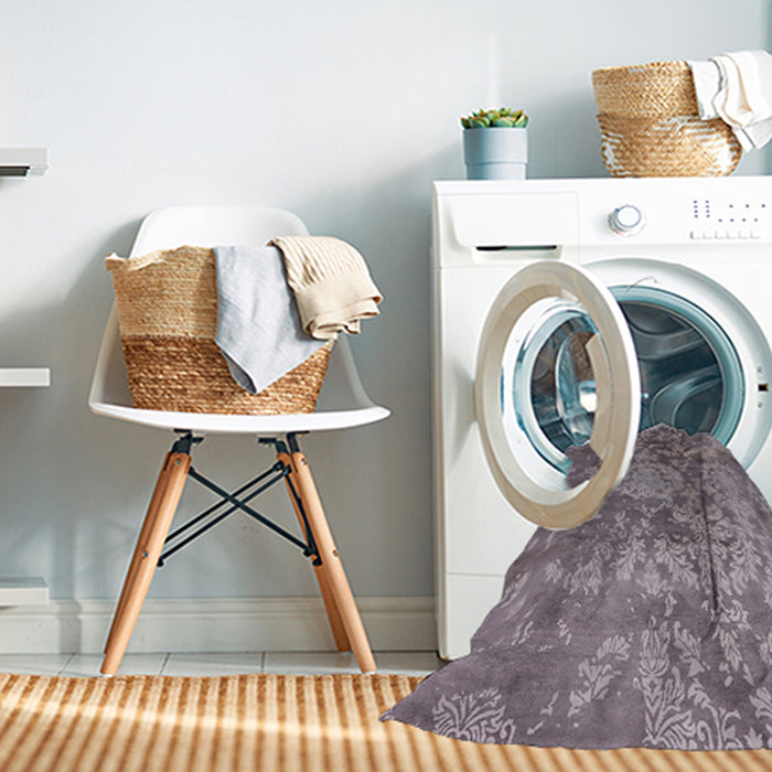 Machine Washable Industrial Modern Viola Purple Rug in a Washing Machine, wshurb486