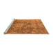 Sideview of Machine Washable Oriental Orange Industrial Area Rugs, wshurb486org