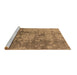 Sideview of Machine Washable Oriental Brown Industrial Rug, wshurb486brn