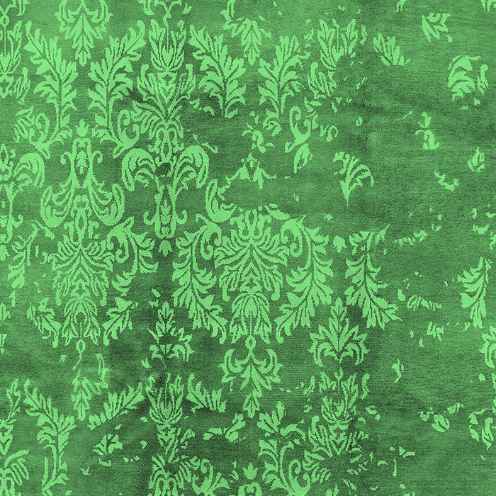 Machine Washable Oriental Emerald Green Industrial Area Rugs, wshurb486emgrn