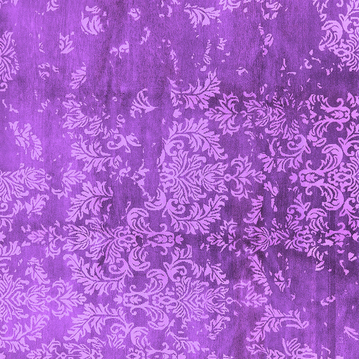 Square Machine Washable Oriental Purple Industrial Area Rugs, wshurb486pur