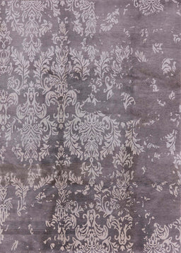 Machine Washable Industrial Modern Viola Purple Rug, wshurb486