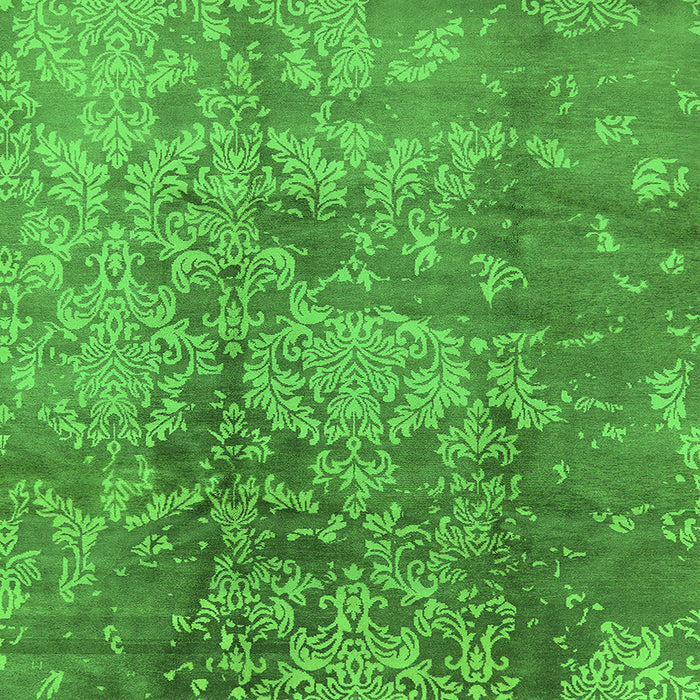 Square Oriental Green Industrial Rug, urb486grn