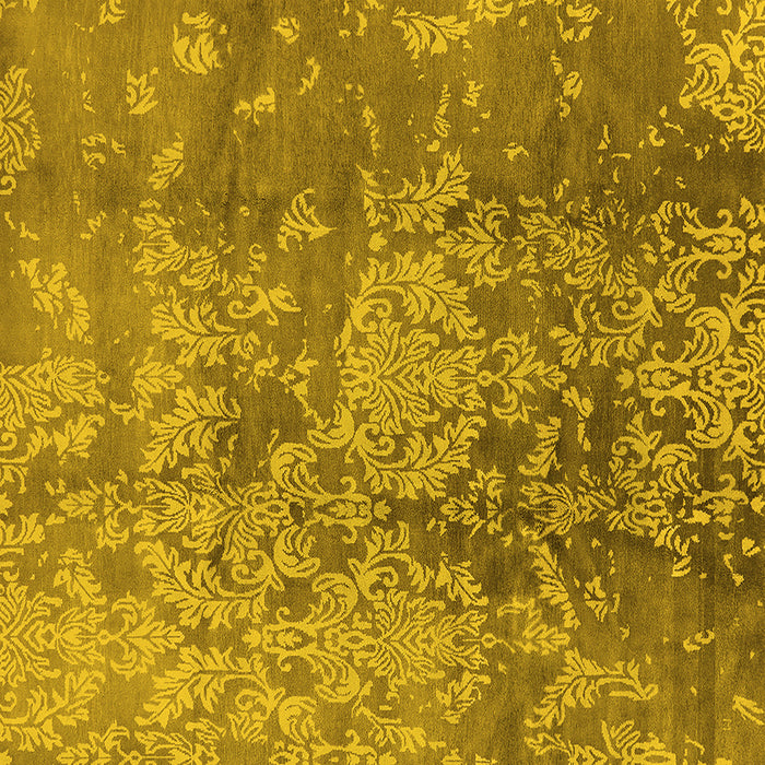 Square Oriental Yellow Industrial Rug, urb486yw