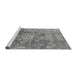 Sideview of Machine Washable Oriental Gray Industrial Rug, wshurb486gry