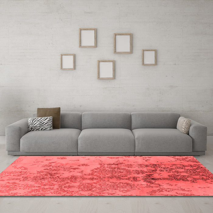 Industrial Red Washable Rugs
