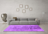 Machine Washable Oriental Purple Industrial Rug, wshurb487pur