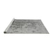 Sideview of Machine Washable Oriental Gray Industrial Rug, wshurb487gry