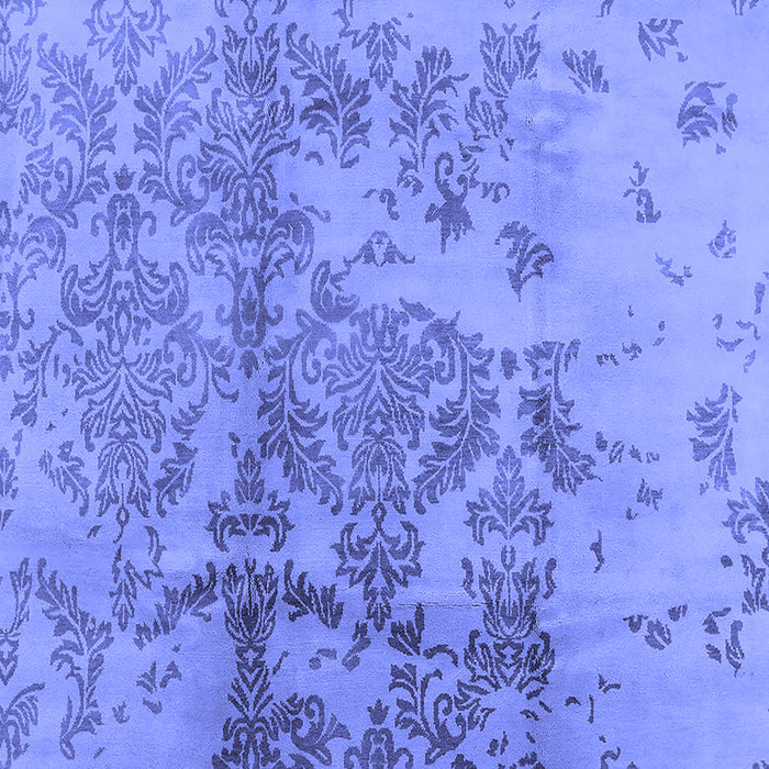 Machine Washable Oriental Blue Industrial Rug, wshurb487blu