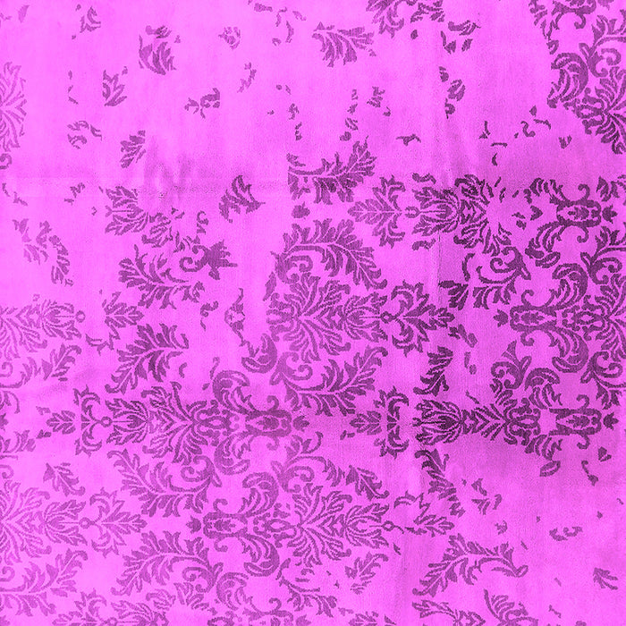 Square Machine Washable Oriental Pink Industrial Rug, wshurb487pnk