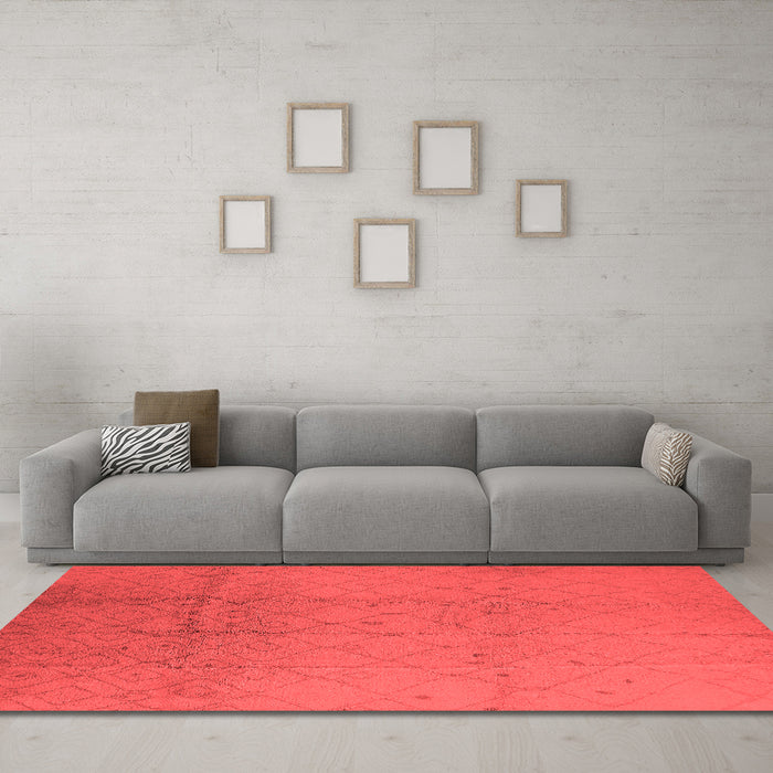 Modern Red Washable Rugs
