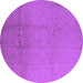 Round Solid Purple Modern Rug, urb488pur