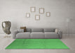 Machine Washable Solid Emerald Green Modern Area Rugs in a Living Room,, wshurb488emgrn