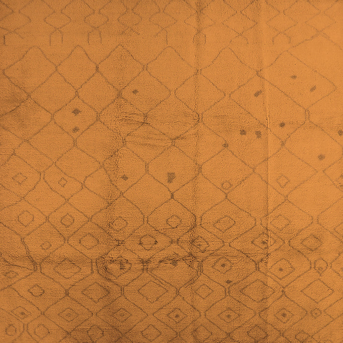 Square Machine Washable Solid Orange Modern Area Rugs, wshurb488org