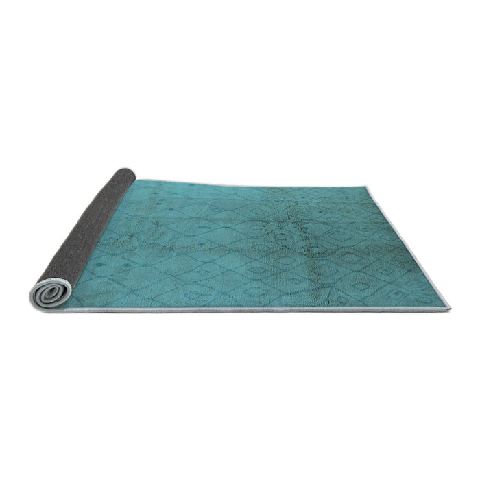 Sideview of Solid Light Blue Modern Rug, urb488lblu