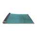 Sideview of Solid Light Blue Modern Rug, urb488lblu