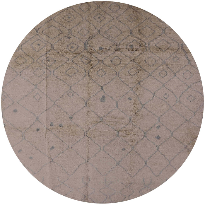 Round Machine Washable Industrial Modern Rose Dust Purple Rug, wshurb488