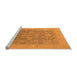 Sideview of Machine Washable Oriental Orange Traditional Area Rugs, wshurb489org