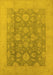 Oriental Yellow Traditional Rug, urb489yw