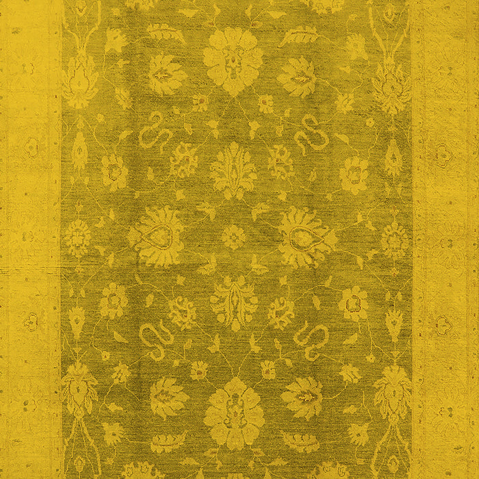 Oriental Yellow Traditional Rug, urb489yw