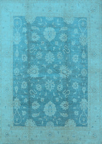 Oriental Light Blue Traditional Rug, urb489lblu