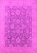 Machine Washable Oriental Pink Traditional Rug, wshurb489pnk