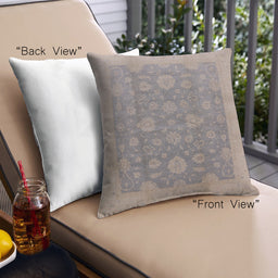 Front View of Mid-Century Modern Urban Square Rose Dust Purple Throw Pillow, 18 inch by 18 inch, pwurb489