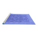 Sideview of Machine Washable Oriental Blue Traditional Rug, wshurb489blu