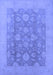 Machine Washable Oriental Blue Traditional Rug, wshurb489blu