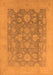 Machine Washable Oriental Orange Traditional Area Rugs, wshurb489org