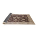 Sideview of Mid-Century Modern Chestnut Brown Oriental Rug, urb490