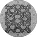 Round Oriental Gray Traditional Rug, urb490gry