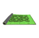 Sideview of Oriental Green Traditional Rug, urb490grn