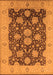 Machine Washable Oriental Orange Traditional Area Rugs, wshurb490org