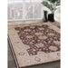 Machine Washable Industrial Modern Chestnut Brown Rug in a Family Room, wshurb490