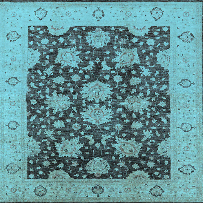 Square Oriental Light Blue Traditional Rug, urb490lblu
