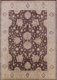 Machine Washable Industrial Modern Chestnut Brown Rug, wshurb490